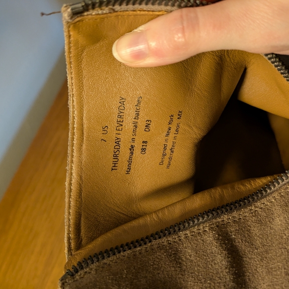 Gorgeous Tan Suede Thursday Ankle Boots - Picture 4 of 4